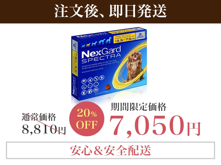 ネクスガードスペクトラ 小型犬用（3.5～7.5kg未満） 通販